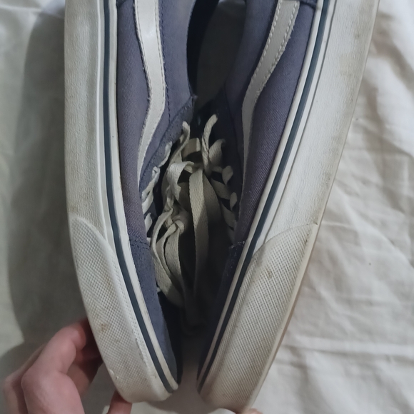 Blue and White Suede Sneakers - Picture 2 of 5